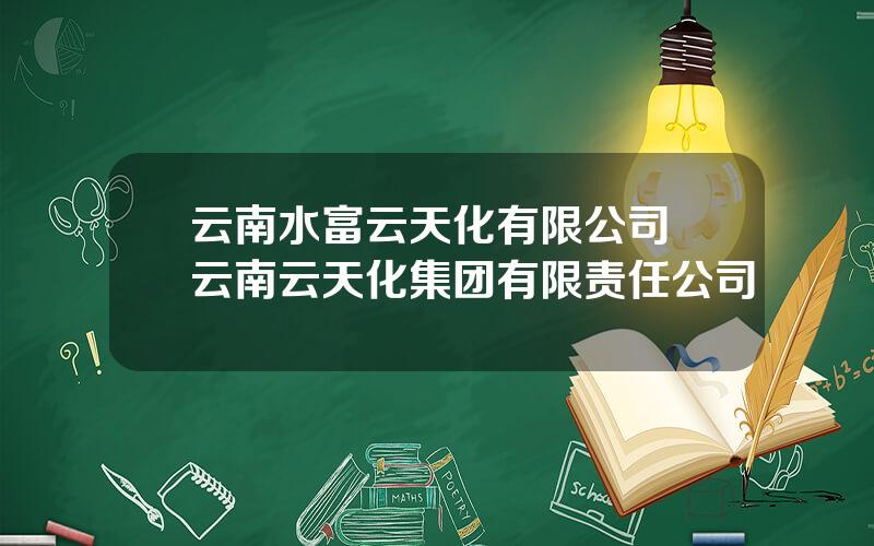 云南水富云天化有限公司 云南云天化集团有限责任公司